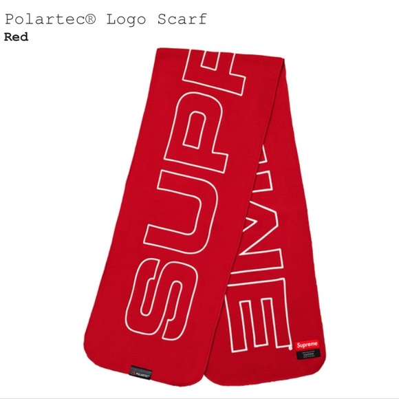supreme polartec logo scarf